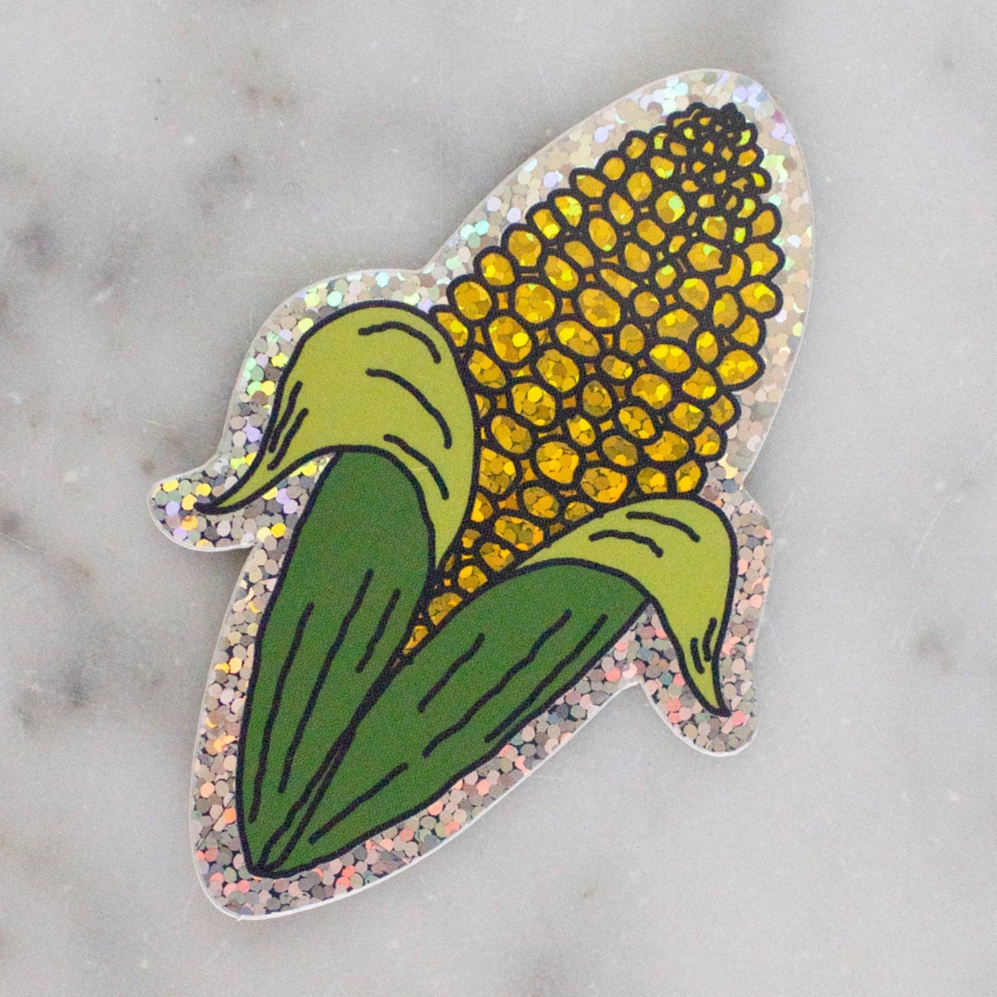 Corn Glitter Sticker