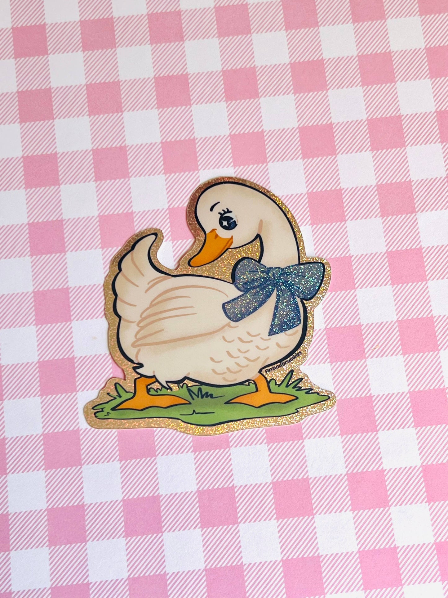 Goose Glitter Sticker