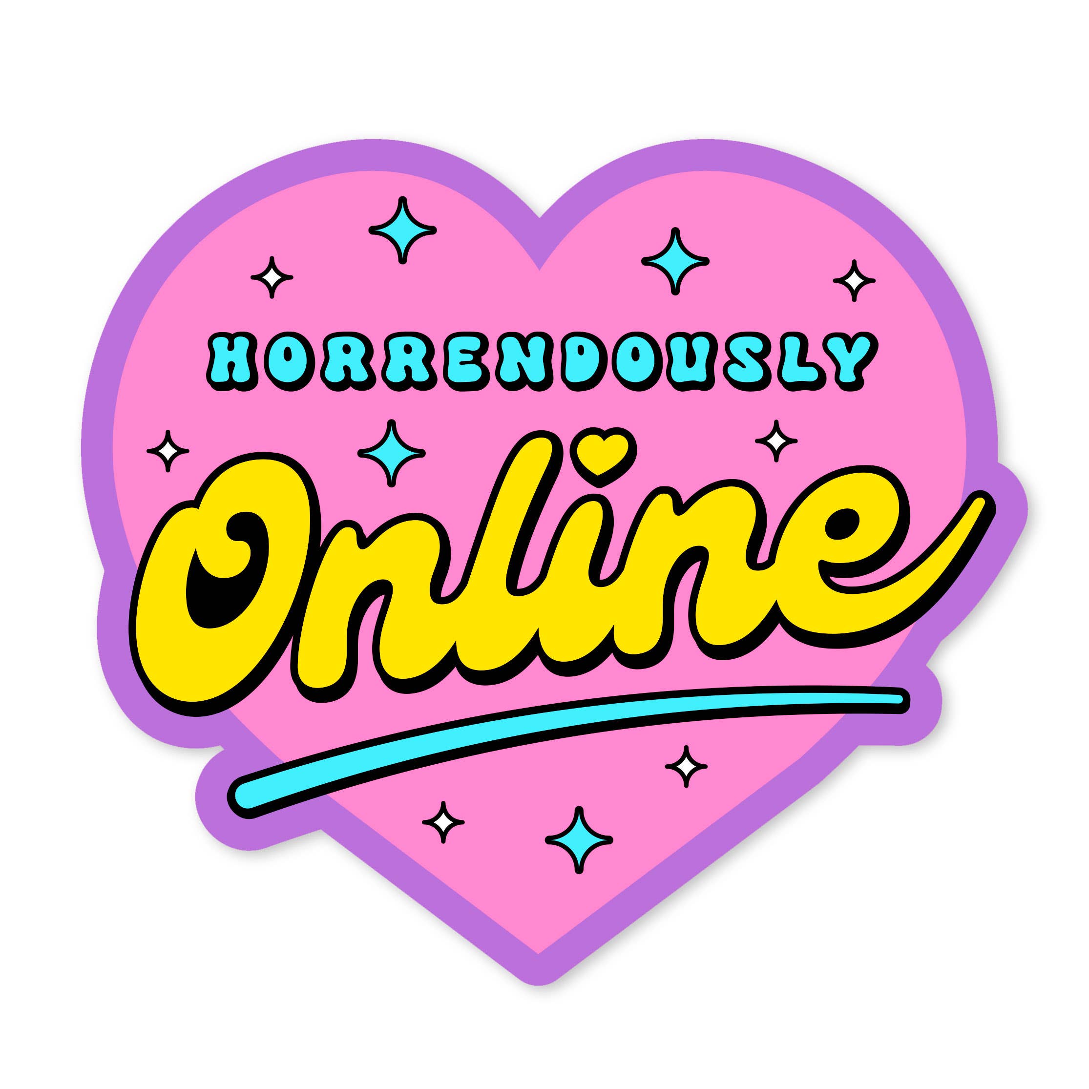 Horrendously Online Heart Sticker