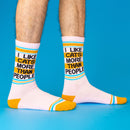 I Like Cats More Than People Gym Crew Socks-7