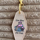 Live Slow Die Cozy Motel Keychain