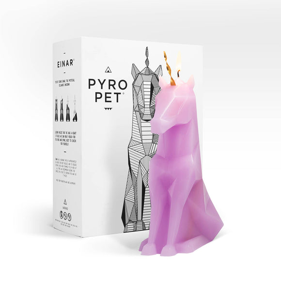 PyroPet Einar Unicorn Skeleton Candle - Lilac