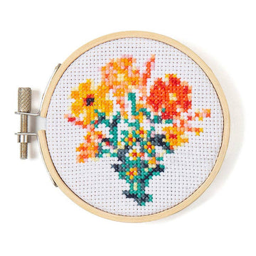 Flowers Mini Cross Stitch Kit - 0