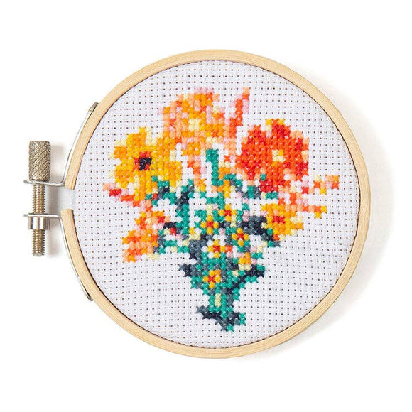 Flowers Mini Cross Stitch Kit