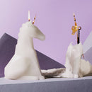PyroPet Einar Unicorn Skeleton Candle - Toasted Marshmallow Scent, White-2