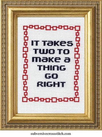 It Takes Two Cross Stitch Kit