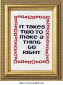 It Takes Two Cross Stitch Kit-1