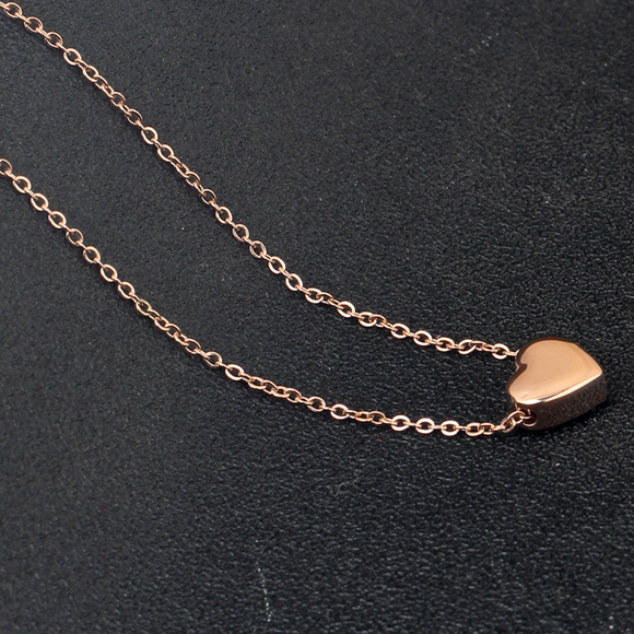 Minimalist Dainty Heart Pendant Necklace