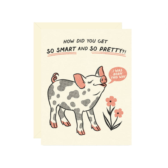 Pretty Pig Friendship Card