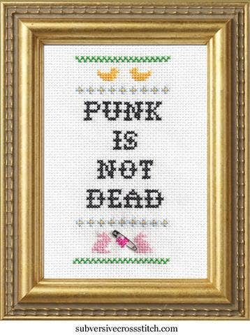 Punk Is Not Dead Cross Stitch Kit