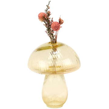 Yellow Standing Mushroom Vase