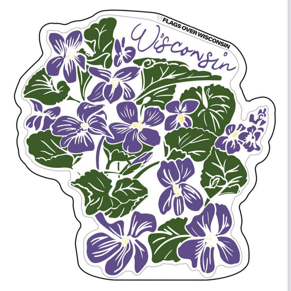 Wood Violet Wisconsin Sticker