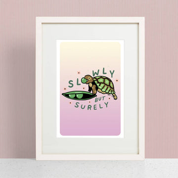Slowly But Surely Turtle Print - 0