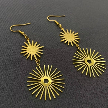 Sun Ray Dangle Earrings - 0