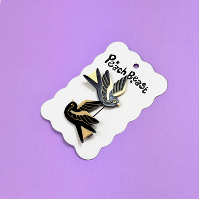 Sparrow Tattoo Hair Clip Set