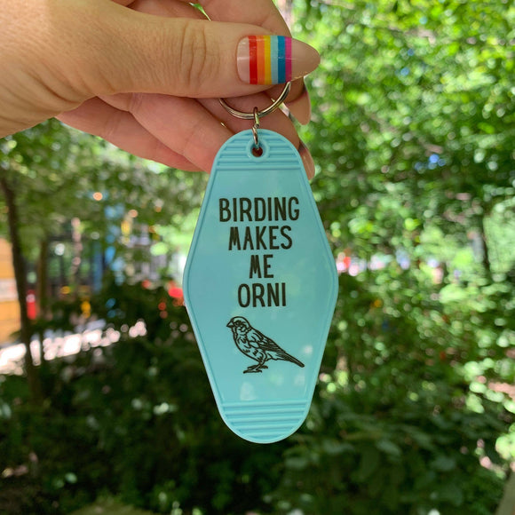 Birding Makes Me Orni Keychain