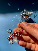 Mini Mushrooms Huggie Earrings-4