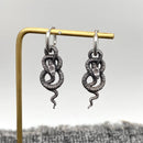 Coiled Python Huggie Earrings-1