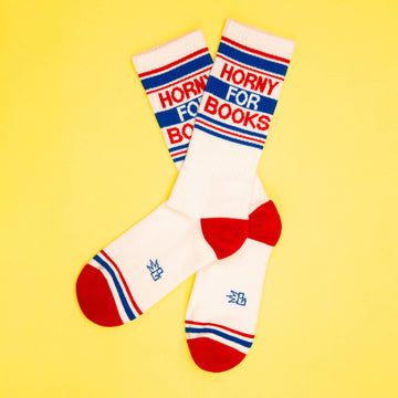 Horny For Books Gym Crew Socks - 0