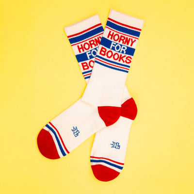 Horny For Books Gym Crew Socks - 0