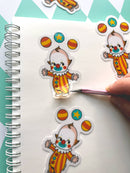 Kitschy Clown Clear Sticker-2