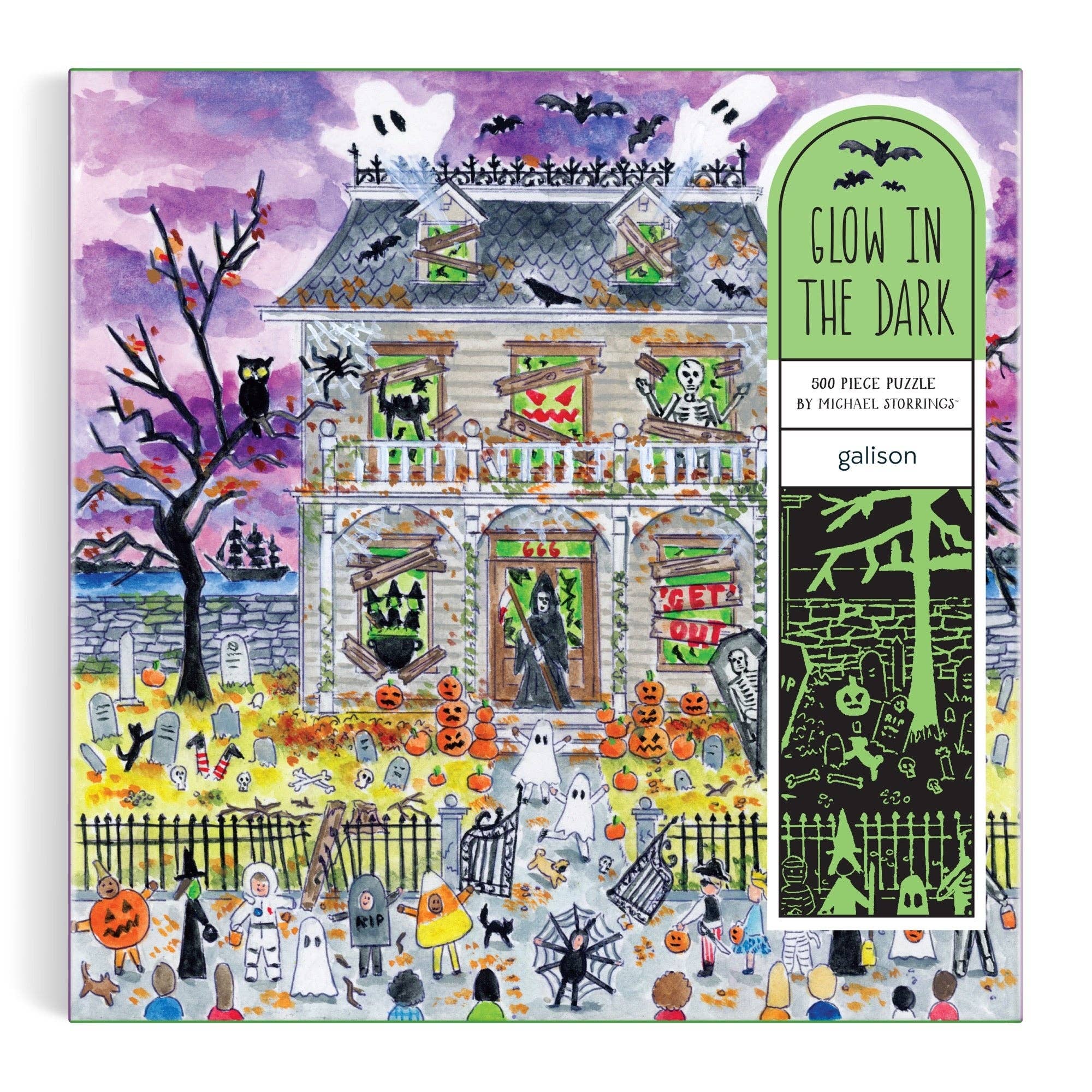 Haunted House 500 Piece Glow in the Dark Puzzle - 0