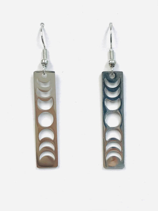 Moon Phase Bar Earrings