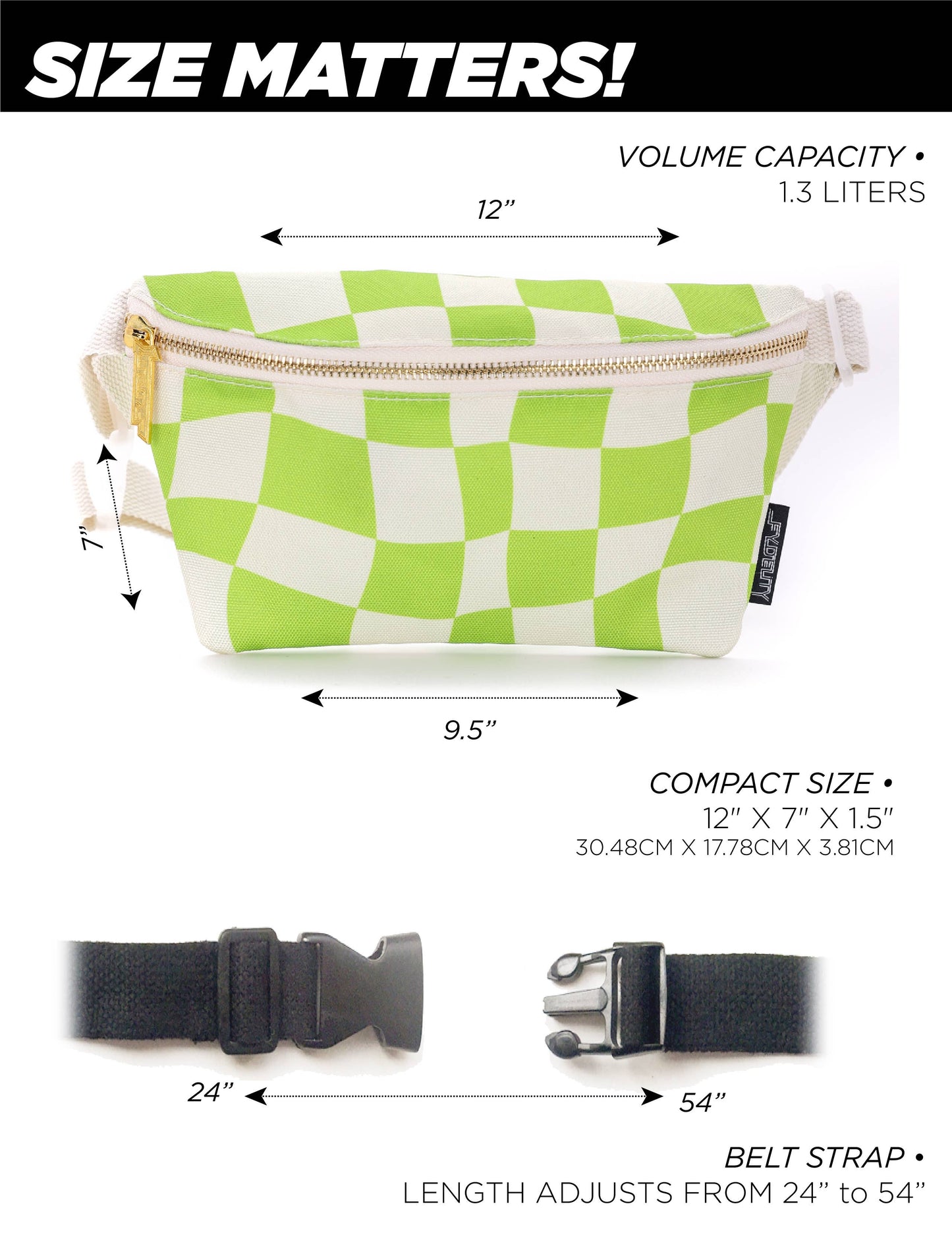 Groovy Green Slim Fanny Pack