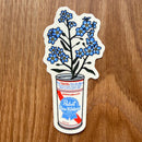 Forget Me Not Beer Can Sticker-1