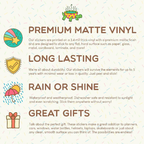 Shiitake Happens Mushroom Sticker