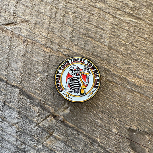 Support Your Local Townie Bar Pin