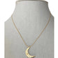 Opal Moon 14K Gold Plated Necklace