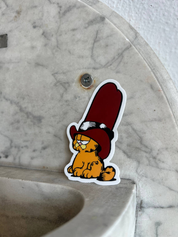 Orange Cat Cowboy Sticker