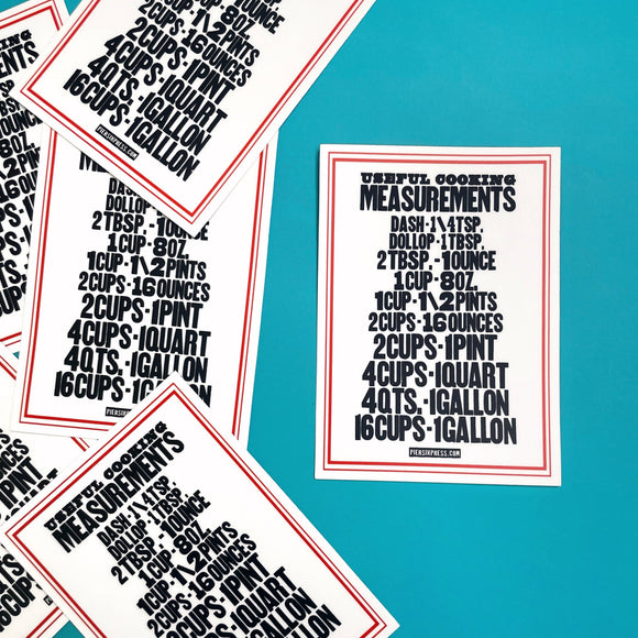 Useful Measurements Sticker