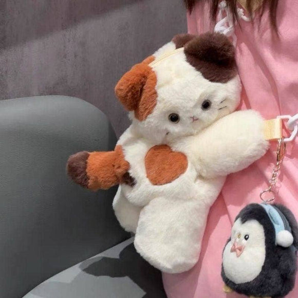 Cute Plush Cat Shoulder Bag
