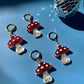 Mini Mushrooms Huggie Earrings