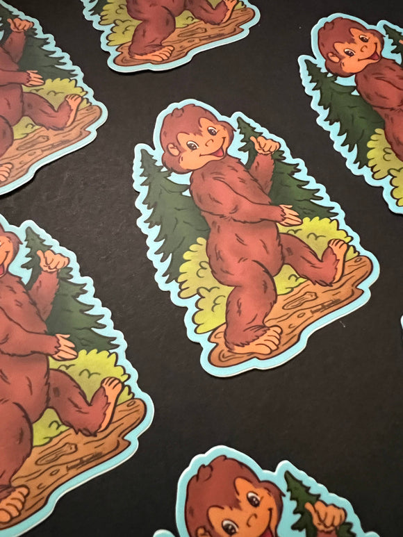 Retro Bigfoot Sticker