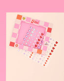 Purple and Red Heart and Star Face Gems-4