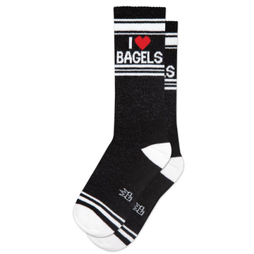 I Love Bagels Gym Crew Socks