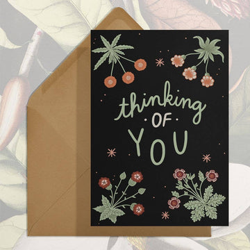 Thinking of You (Morris Flowers) Card