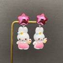 Cute Rabbit Star Earrings-1