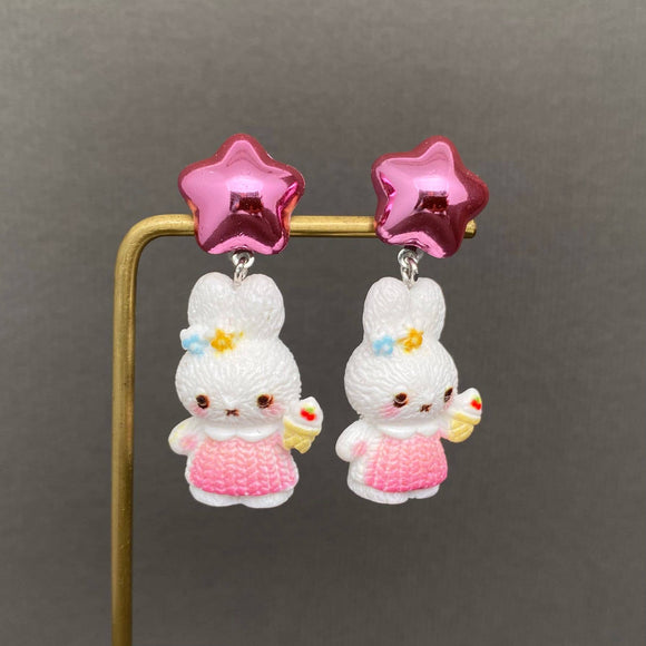 Cute Rabbit Star Earrings