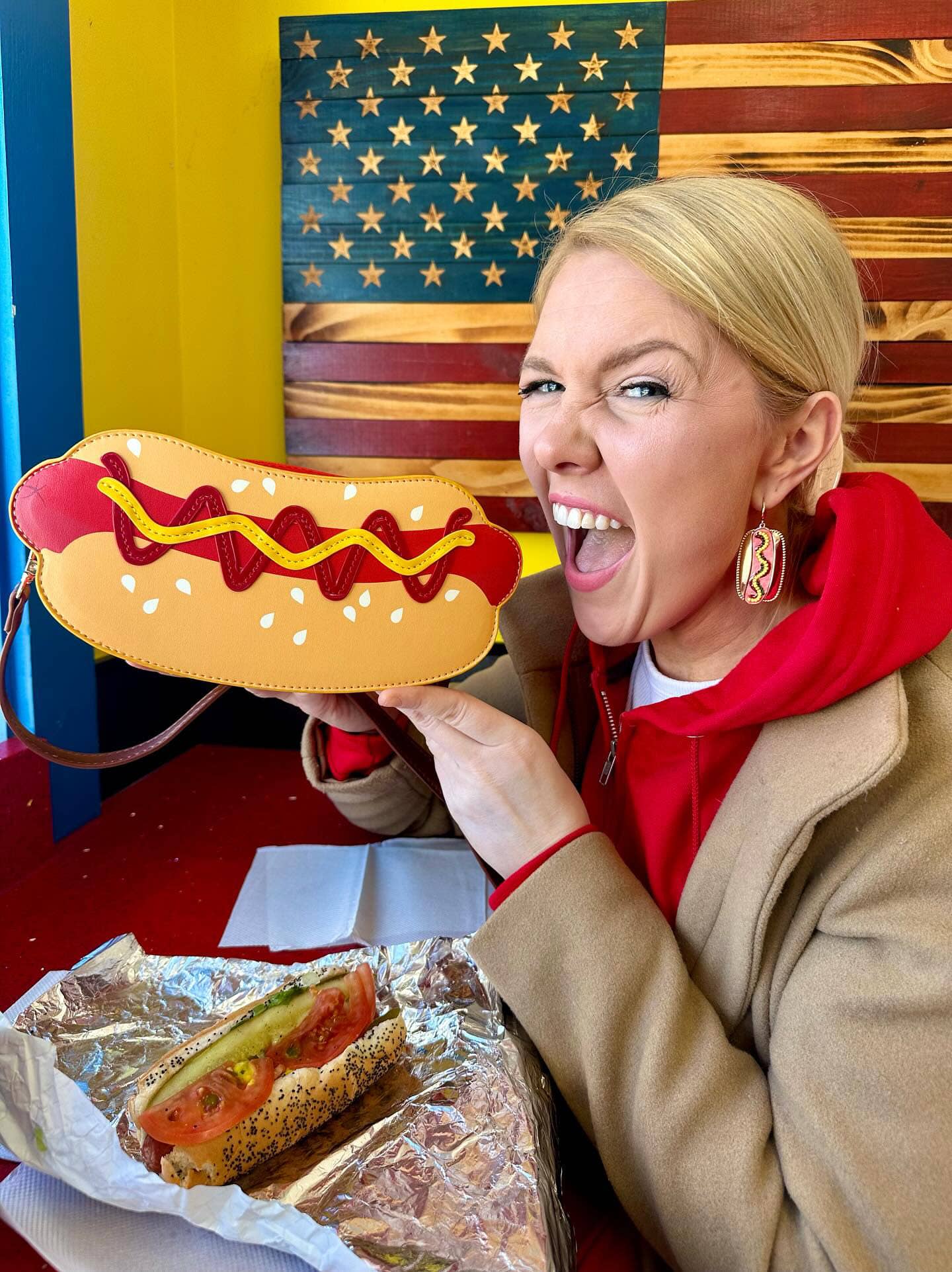 Hot Dog Crossbody Handbag
