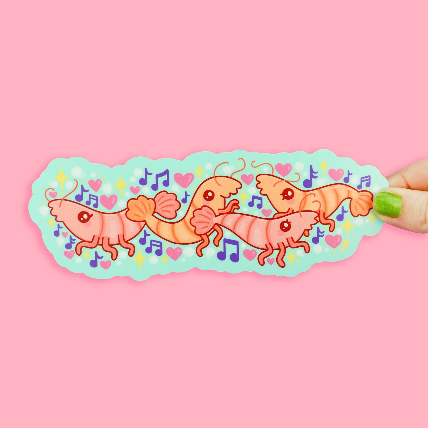 Shrimp Rave Long Sticker