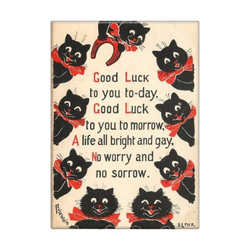 Black Cats Good Luck Magnet
