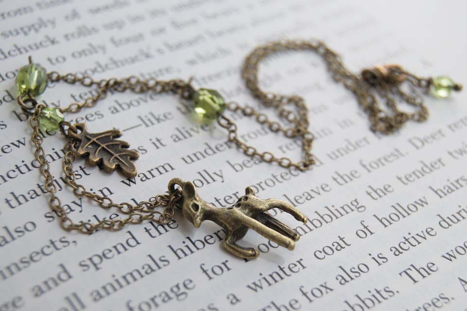 Little Brass Deer Necklace