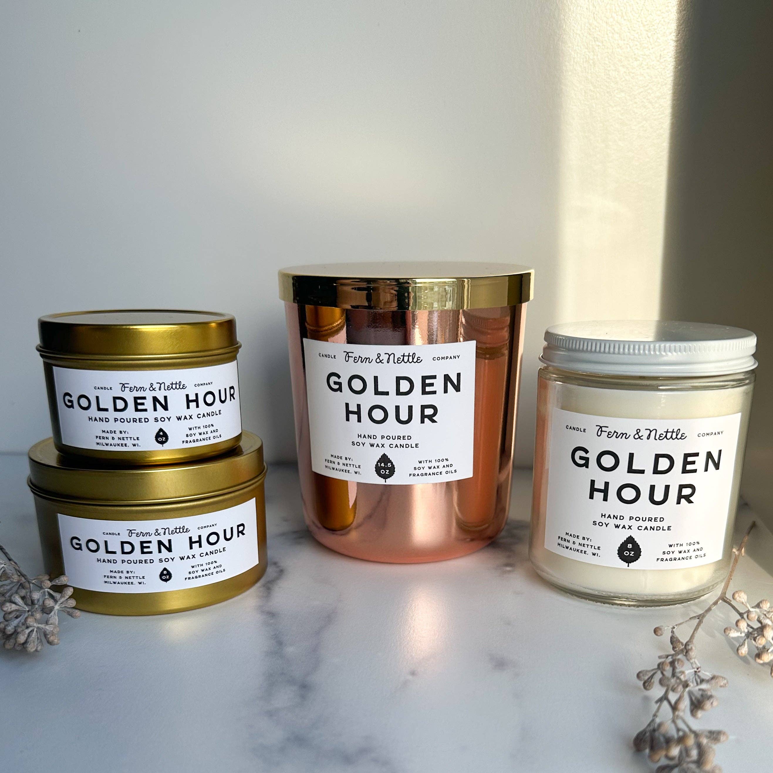 Golden Hour Soy Wax Candle - 0