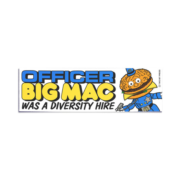 Officer Diversity Hire Bumper Sticker