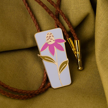 Echinacea Bolo Tie