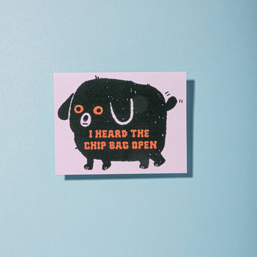 Chip Bag Dog Card